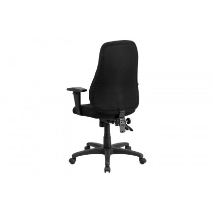 BLNK Hughes Fabric High-Back Multifunction Swivel Ergonomic Task Office Chair - with Adjustable Arms