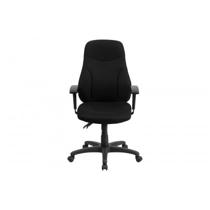 BLNK Hughes Fabric High-Back Multifunction Swivel Ergonomic Task Office Chair - with Adjustable Arms