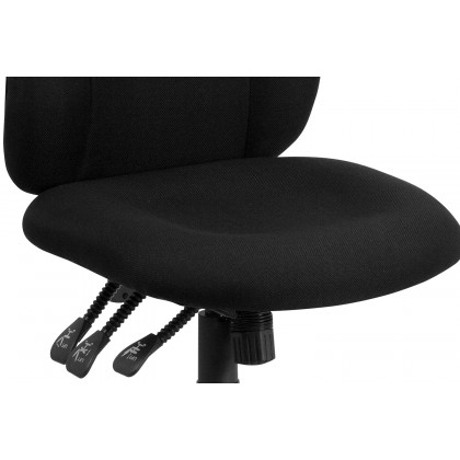 BLNK - Wade Fabric Mid-Back Multifunction Swivel Ergonomic Task Office Chair
