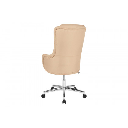 BLNK Chambord Fabric Chambord Home and Office Upholstered High Back Chair - Beige