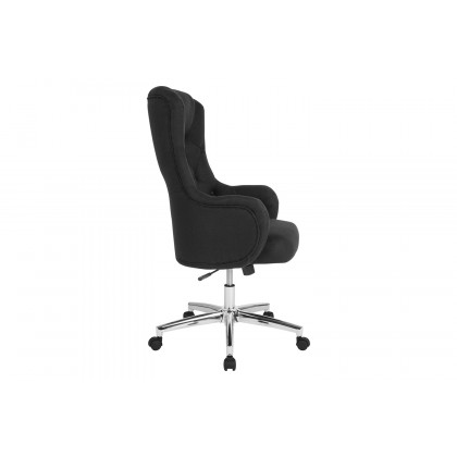 BLNK Chambord Fabric Chambord Home and Office Upholstered High Back Chair - Black