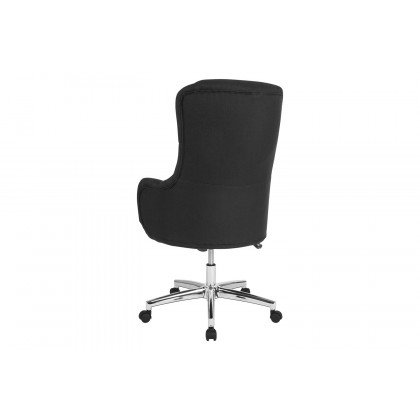 BLNK Chambord Fabric Chambord Home and Office Upholstered High Back Chair - Black
