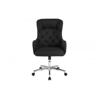 BLNK Chambord Fabric Chambord Home and Office Upholstered High Back Chair - Black