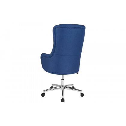 BLNK Chambord Fabric Chambord Home and Office Upholstered High Back Chair - Blue
