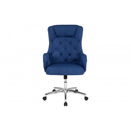 BLNK Chambord Fabric Chambord Home and Office Upholstered High Back Chair - Blue
