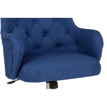 BLNK Chambord Fabric Chambord Home and Office Upholstered High Back Chair - Blue
