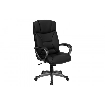 BLNK - Hansel LeatherSoft High-Back Executive Swivel Office Chair with Padded Arms