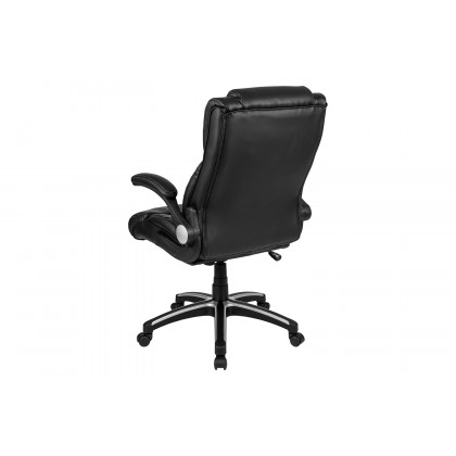 BLNK - Hansel LeatherSoft High-Back Executive Swivel Office Chair with Double Layered Headrest and Open Arms