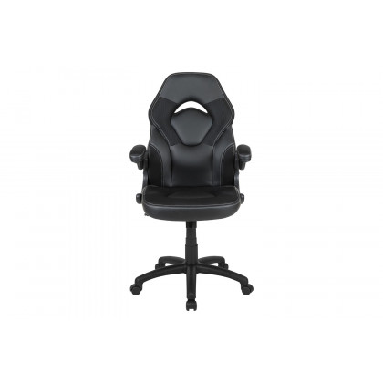 BLNK X10 Gaming Racing Office Ergonomic Computer PC Adjustable Swivel Chair with Flip-up Arms - Black