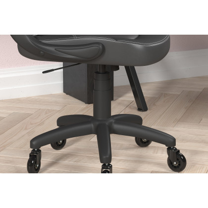 BLNK X10 Gaming Racing Office Computer PC Adjustable Chair with Flip-up Arms and Transparent Roller Wheels - Black