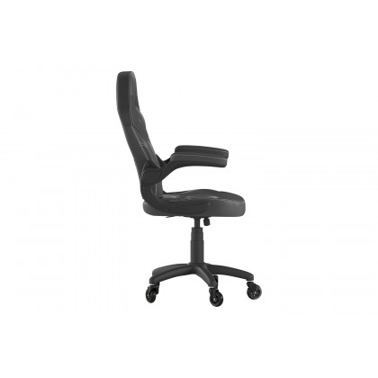 BLNK X10 Gaming Racing Office Computer PC Adjustable Chair with Flip-up Arms and Transparent Roller Wheels - Black