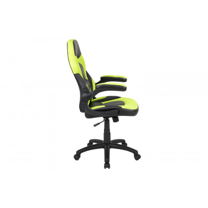 BLNK X10 Gaming Racing Office Ergonomic Computer PC Adjustable Swivel Chair with Flip-up Arms - Neon Green/Black