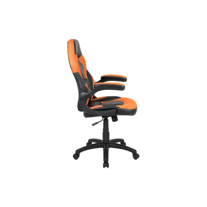 BLNK X10 Gaming Racing Office Ergonomic Computer PC Adjustable Swivel Chair with Flip-up Arms - Orange/Black
