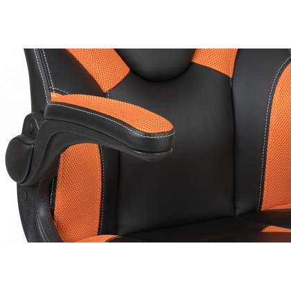 BLNK X10 Gaming Racing Office Ergonomic Computer PC Adjustable Swivel Chair with Flip-up Arms - Orange/Black