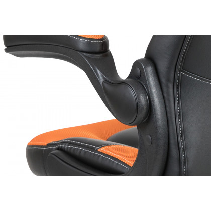 BLNK X10 Gaming Racing Office Ergonomic Computer PC Adjustable Swivel Chair with Flip-up Arms - Orange/Black