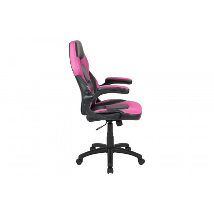 BLNK X10 Gaming Racing Office Ergonomic Computer PC Adjustable Swivel Chair with Flip-up Arms - Pink/Black