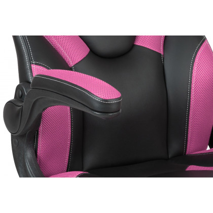 BLNK X10 Gaming Racing Office Ergonomic Computer PC Adjustable Swivel Chair with Flip-up Arms - Pink/Black
