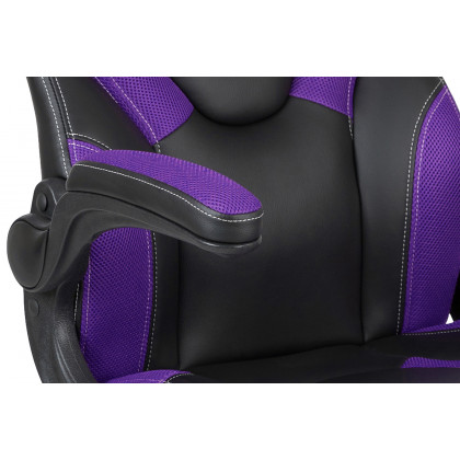BLNK X10 Gaming Racing Office Ergonomic Computer PC Adjustable Swivel Chair with Flip-up Arms - Purple/Black