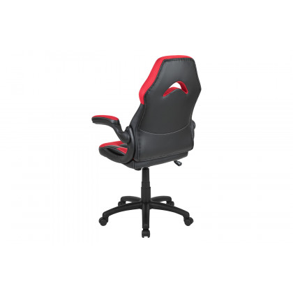 BLNK X10 Gaming Racing Office Ergonomic Computer PC Adjustable Swivel Chair with Flip-up Arms - Red/Black