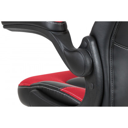BLNK X10 Gaming Racing Office Ergonomic Computer PC Adjustable Swivel Chair with Flip-up Arms - Red/Black