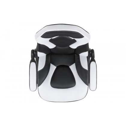 BLNK X10 Gaming Racing Office Ergonomic Computer PC Adjustable Swivel Chair with Flip-up Arms - White/Black