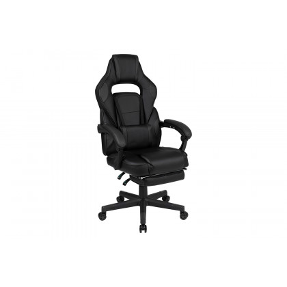 BLNK X40 Gaming Racing Ergonomic Computer Chair with Fully Reclining Back/Arms, Slide-Out Footrest, Massaging Lumbar - Black