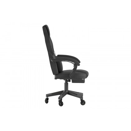 BLNK X40 Gaming Racing Computer Chair with Fully Reclining Back/Arms and Transparent Roller Wheels, Slide-Out Footrest - Black