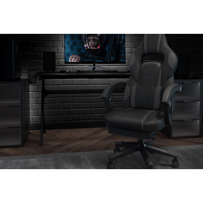 BLNK - X40 Gaming Racing Ergonomic Computer Chair with Fully Reclining Back/Arms, Slide-Out Footrest, Massaging Lumbar
