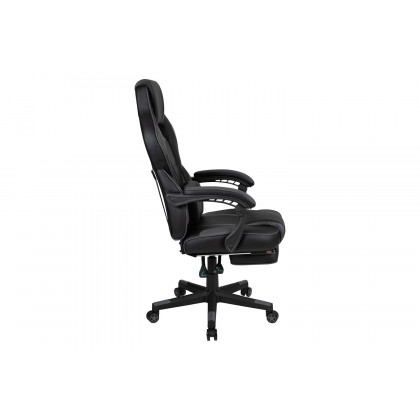 BLNK X40 Gaming Racing Ergonomic Computer Chair with Fully Reclining Back/Arms, Slide-Out Footrest, Massaging Lumbar - Black/Gray