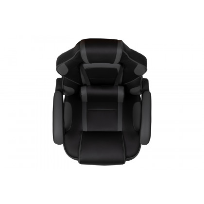 BLNK X40 Gaming Racing Ergonomic Computer Chair with Fully Reclining Back/Arms, Slide-Out Footrest, Massaging Lumbar - Black/Gray
