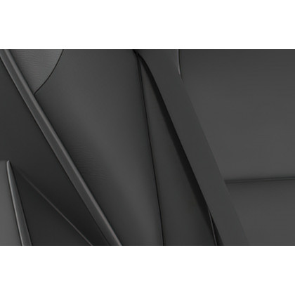 BLNK X40 Gaming Racing Computer Chair with Fully Reclining Back/Arms and Transparent Roller Wheels, Slide-Out Footrest - Black/Gray