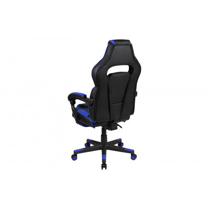 BLNK X40 Gaming Racing Ergonomic Computer Chair with Fully Reclining Back/Arms, Slide-Out Footrest, Massaging Lumbar - Black/Blue
