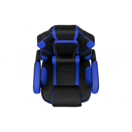 BLNK X40 Gaming Racing Ergonomic Computer Chair with Fully Reclining Back/Arms, Slide-Out Footrest, Massaging Lumbar - Black/Blue
