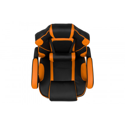 BLNK X40 Gaming Racing Ergonomic Computer Chair with Fully Reclining Back/Arms, Slide-Out Footrest, Massaging Lumbar - Black/Orange