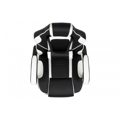 BLNK X40 Gaming Racing Ergonomic Computer Chair with Fully Reclining Back/Arms, Slide-Out Footrest, Massaging Lumbar - White