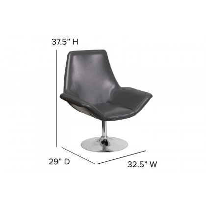 BLNK HERCULES Sabrina Series LeatherSoft Side Reception Chair - Gray