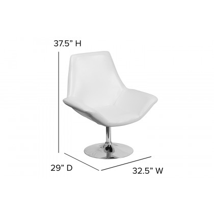 BLNK HERCULES Sabrina Series LeatherSoft Side Reception Chair - White