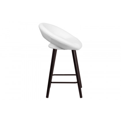 BLNK - Kelsey Series Vinyl Contemporary Cappuccino Wood Counter Height Stool