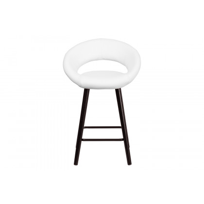 BLNK - Kelsey Series Vinyl Contemporary Cappuccino Wood Counter Height Stool