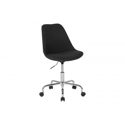 BLNK Aurora Series Mid-Back Task Office Chair with Pneumatic Lift and Chrome Base - Black