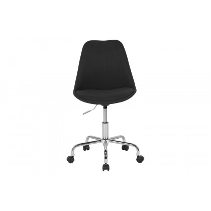 BLNK Aurora Series Mid-Back Task Office Chair with Pneumatic Lift and Chrome Base - Black
