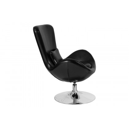 BLNK Egg Series LeatherSoft Side Reception Chair - Black