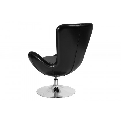 BLNK Egg Series LeatherSoft Side Reception Chair - Black
