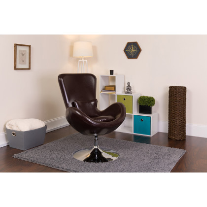 BLNK - Egg Series LeatherSoft Side Reception Chair