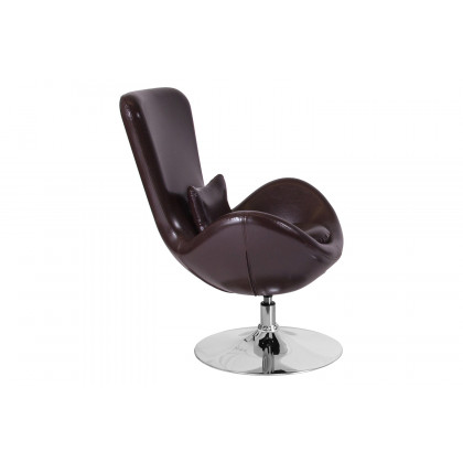 BLNK Egg Series LeatherSoft Side Reception Chair - Brown