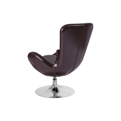 BLNK Egg Series LeatherSoft Side Reception Chair - Brown