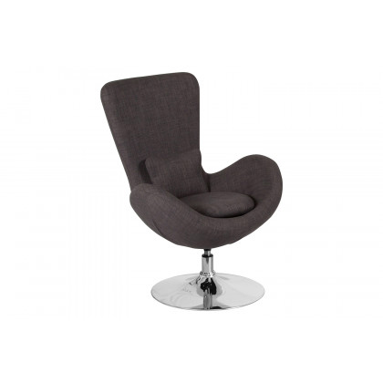 BLNK Egg Series Fabric Side Reception Chair - Dark Gray