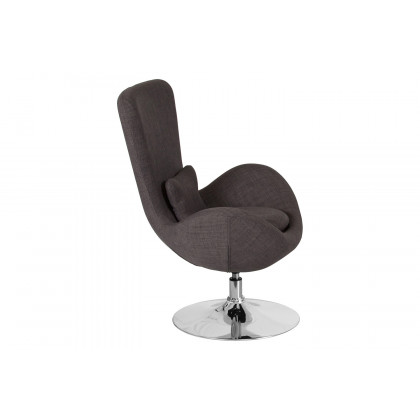 BLNK Egg Series Fabric Side Reception Chair - Dark Gray