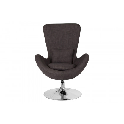 BLNK Egg Series Fabric Side Reception Chair - Dark Gray