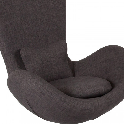 BLNK Egg Series Fabric Side Reception Chair - Dark Gray